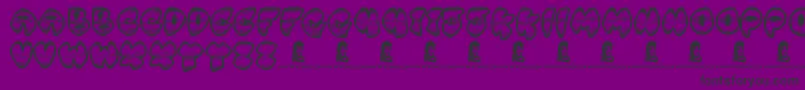 GhettoMaster-Schriftart – Schwarze Schriften auf violettem Hintergrund