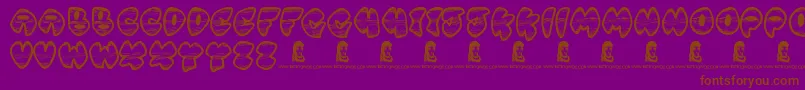 GhettoMaster-fontti – ruskeat fontit violetilla taustalla
