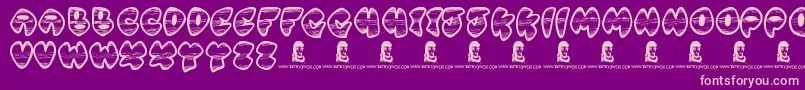 フォントGhettoMaster – 紫の背景にピンクのフォント