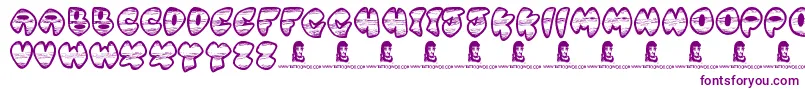 GhettoMaster-fontti – violetit fontit valkoisella taustalla