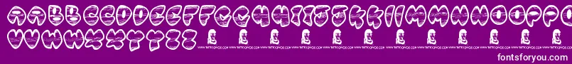 フォントGhettoMaster – 紫の背景に白い文字