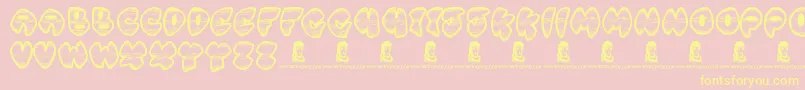 Weitere Informationen zur GhettoMaster-Schriftart GhettoMaster-Schriftart – Gelbe Schriften auf rosa Hintergrund