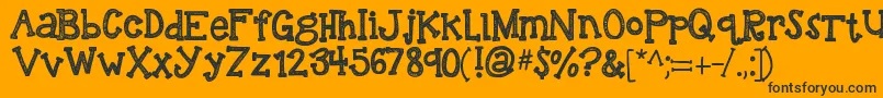 Kbreindeergames Font – Black Fonts on Orange Background