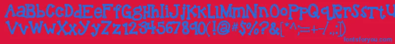 More about Kbreindeergames Font Kbreindeergames Font – Blue Fonts on Red Background