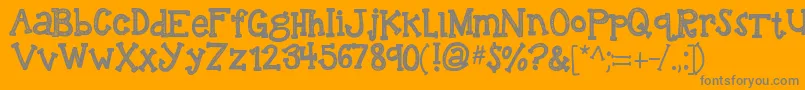 Kbreindeergames Font – Gray Fonts on Orange Background