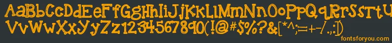 Kbreindeergames Font – Orange Fonts on Black Background