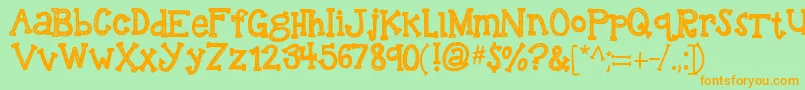 Kbreindeergames Font – Orange Fonts on Green Background