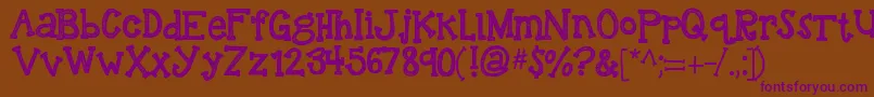 Kbreindeergames Font – Purple Fonts on Brown Background