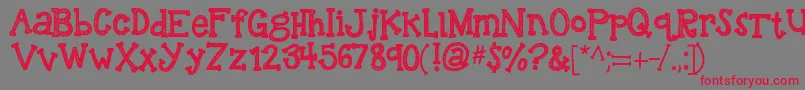 Kbreindeergames Font – Red Fonts on Gray Background