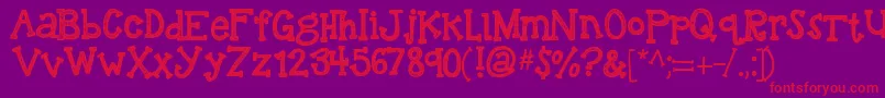 Kbreindeergames Font – Red Fonts on Purple Background