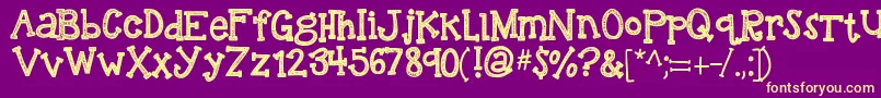 Kbreindeergames Font – Yellow Fonts on Purple Background