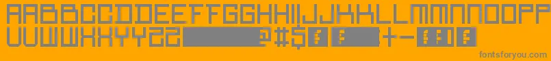 Fonte RedMamba – fontes cinzas em um fundo laranja