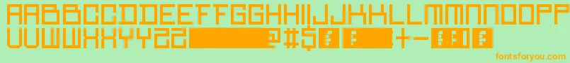 Шрифт RedMamba – оранжевые шрифты на зелёном фоне