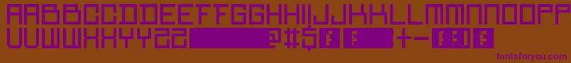 Czcionka RedMamba – fioletowe czcionki na brązowym tle
