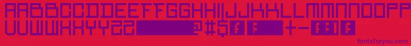 RedMamba Font – Purple Fonts on Red Background