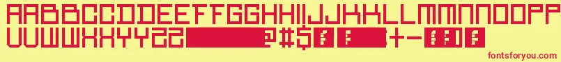 RedMamba Font – Red Fonts on Yellow Background