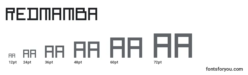 Размеры шрифта RedMamba