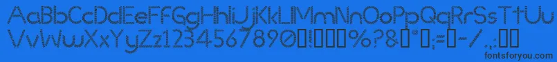 Slinked Font – Black Fonts on Blue Background