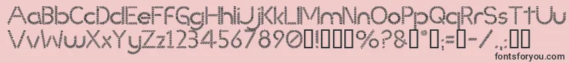 Slinked Font – Black Fonts on Pink Background