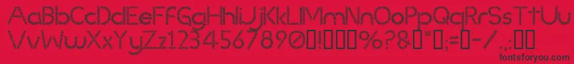 Slinked Font – Black Fonts on Red Background