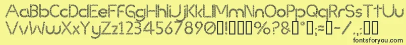 Slinked Font – Black Fonts on Yellow Background