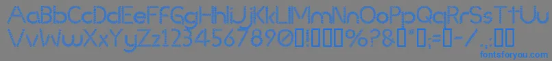 Slinked Font – Blue Fonts on Gray Background