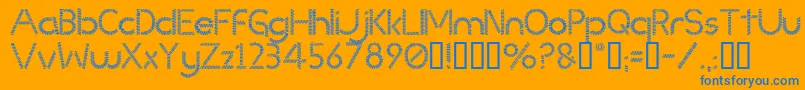 Slinked Font – Blue Fonts on Orange Background