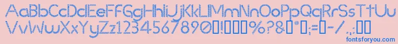 Slinked Font – Blue Fonts on Pink Background