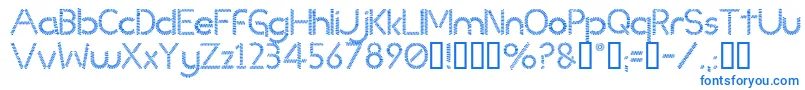 Slinked Font – Blue Fonts on White Background