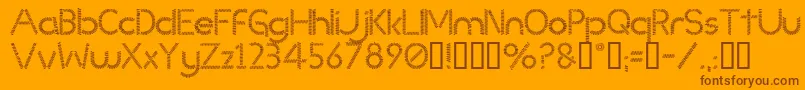 Slinked Font – Brown Fonts on Orange Background