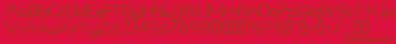 Slinked Font – Brown Fonts on Red Background