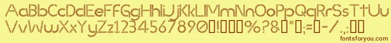Slinked Font – Brown Fonts on Yellow Background