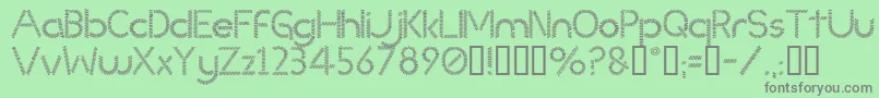 Slinked Font – Gray Fonts on Green Background