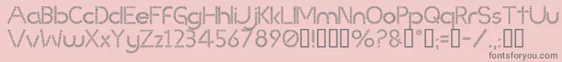 Slinked Font – Gray Fonts on Pink Background