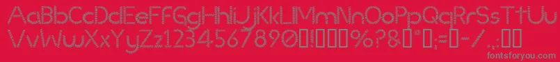 Slinked Font – Gray Fonts on Red Background