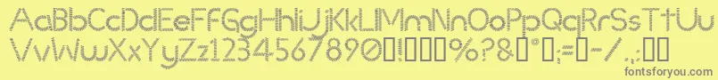 Slinked Font – Gray Fonts on Yellow Background