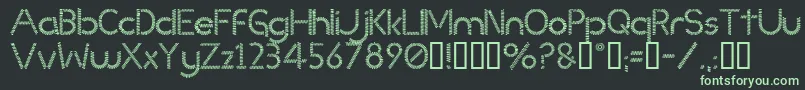 Slinked Font – Green Fonts on Black Background