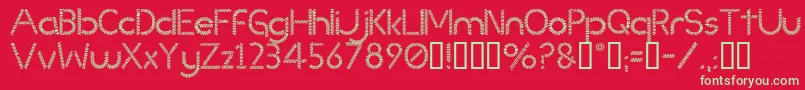 Slinked Font – Green Fonts on Red Background