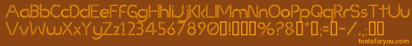 Slinked Font – Orange Fonts on Brown Background