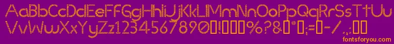 Slinked Font – Orange Fonts on Purple Background