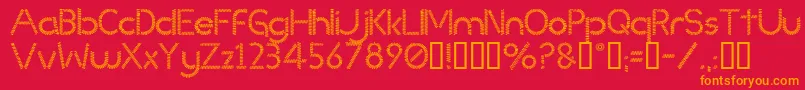 Slinked Font – Orange Fonts on Red Background