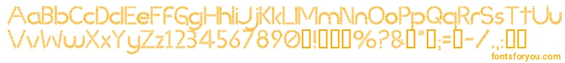 Slinked Font – Orange Fonts on White Background