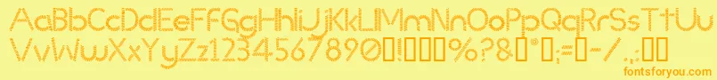 Slinked Font – Orange Fonts on Yellow Background