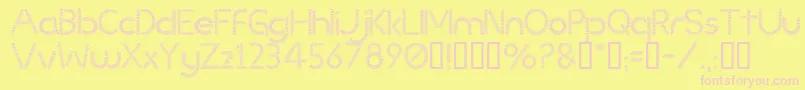 Slinked Font – Pink Fonts on Yellow Background