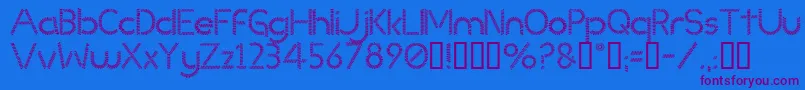 Slinked Font – Purple Fonts on Blue Background
