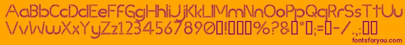 Slinked Font – Purple Fonts on Orange Background