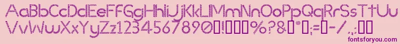 Slinked Font – Purple Fonts on Pink Background