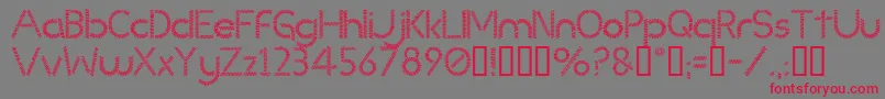 Slinked Font – Red Fonts on Gray Background
