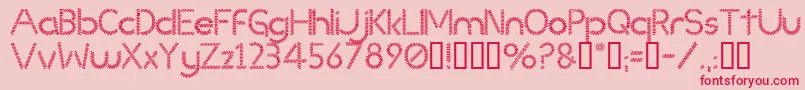 Slinked Font – Red Fonts on Pink Background