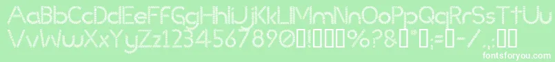 More about Slinked Font Slinked Font – White Fonts on Green Background